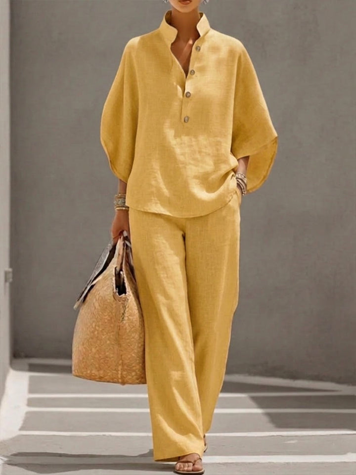 Eszter | Cotton-Linen Two-Piece Set