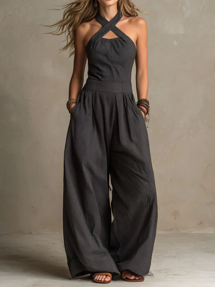 Bianca | Elegant Cross-Neck Jumpsuit