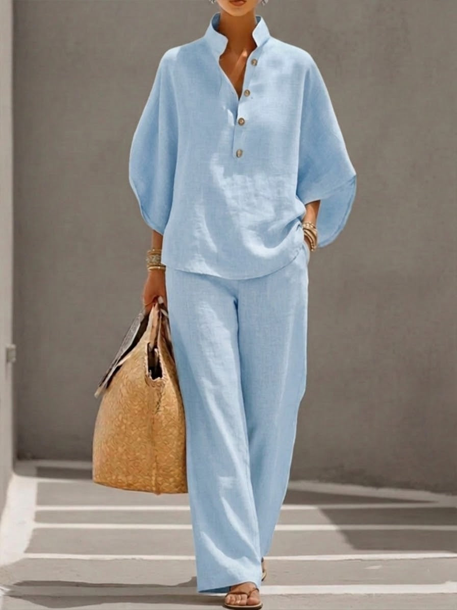 Eszter | Cotton-Linen Two-Piece Set
