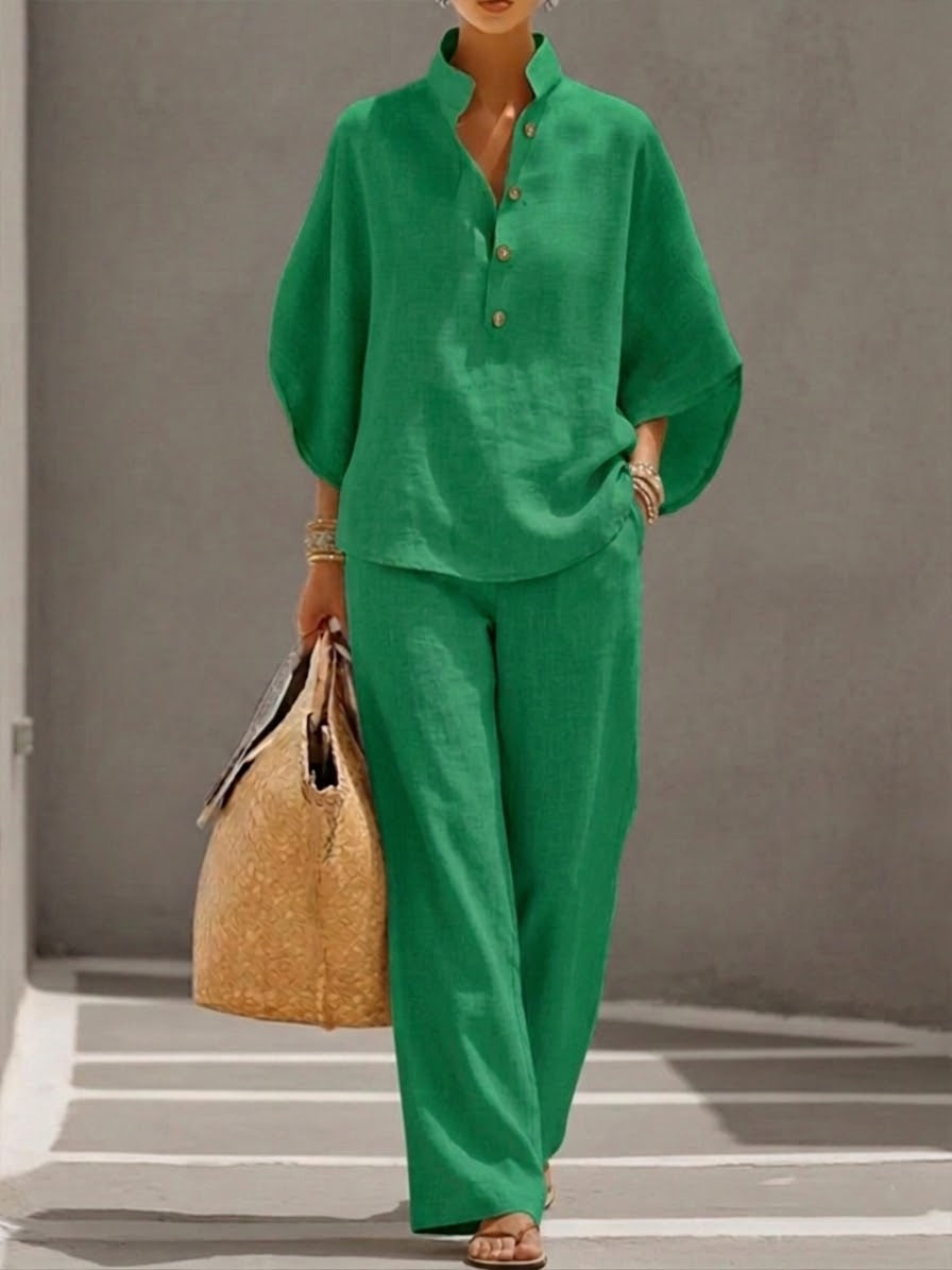 Eszter | Cotton-Linen Two-Piece Set