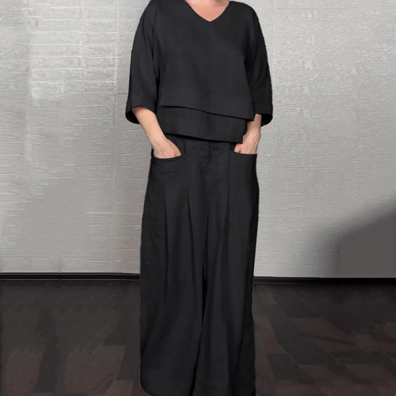Liza | 2-piece cotton-linen set