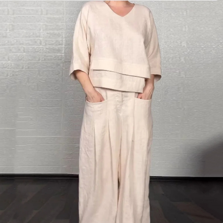 Liza | 2-piece cotton-linen set