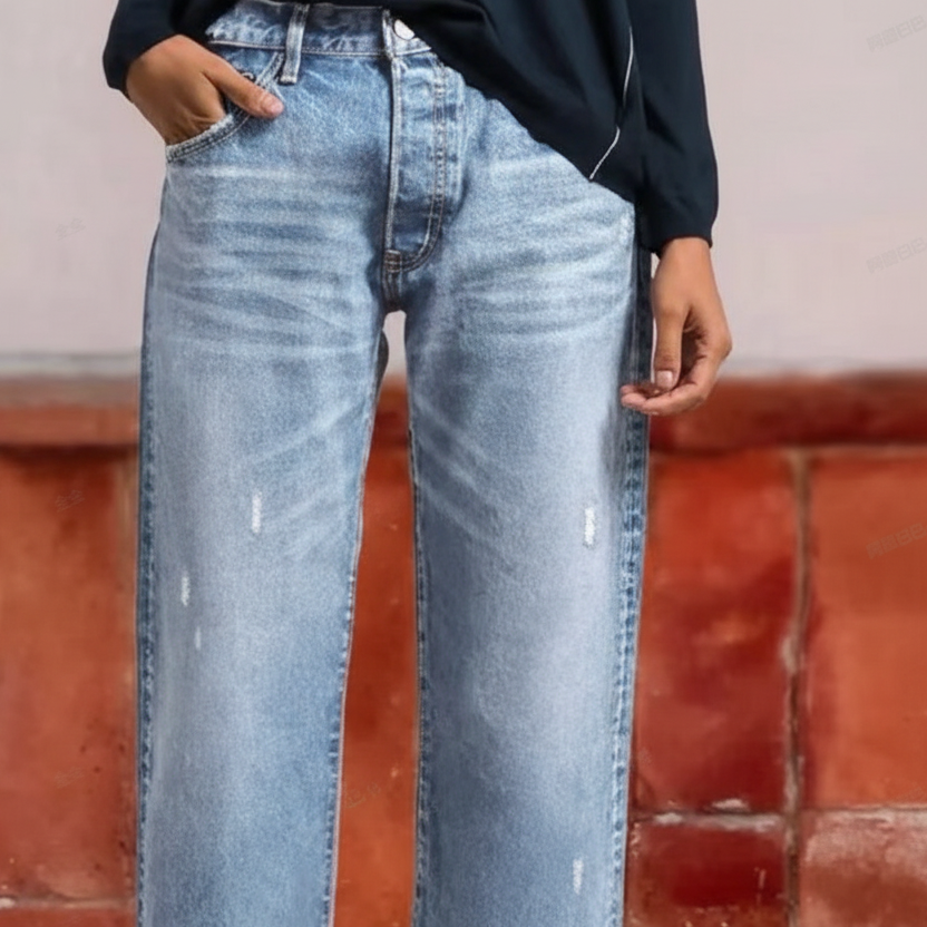 Laurent Atelier™ | Retro Cropped Straight Jeans