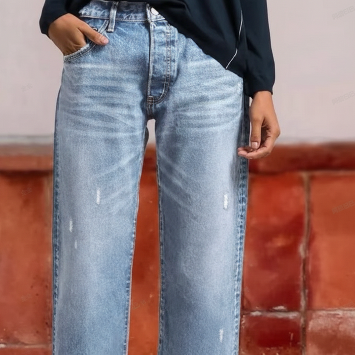 Laurent Atelier™ | Retro Cropped Straight Jeans
