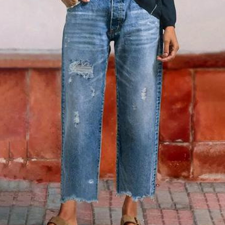 Laurent Atelier™ | Retro Cropped Straight Jeans