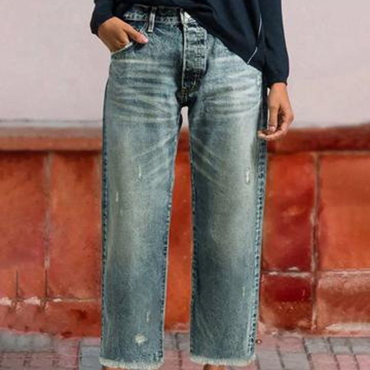 Laurent Atelier™ | Retro Cropped Straight Jeans